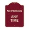 Signmission Designer Series No Parking Anytime, Burgundy Heavy-Gauge Aluminum Sign, 24" x 18", BU-1824-23763 A-DES-BU-1824-23763 - alternate 1